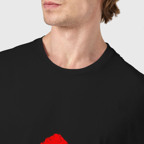 Мужская футболка хлопок с принтом Ghost of Tsushima Red Logo, фото #4