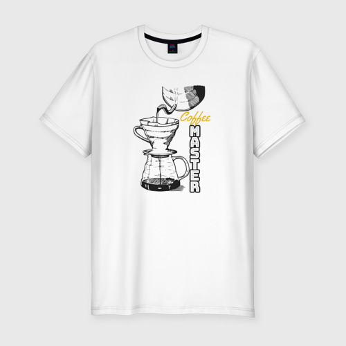 Мужская футболка премиум с принтом Coffee Master, вид спереди #2