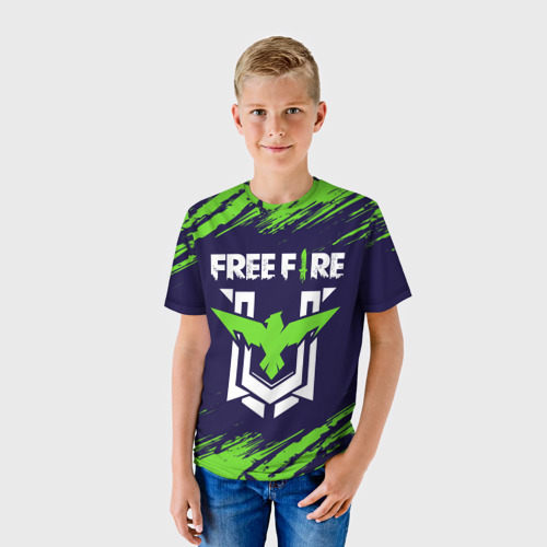 Детская футболка 3D с принтом Free fire Фри фаер, фото на моделе #1
