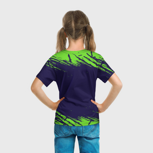 Детская футболка 3D с принтом Free fire Фри фаер, вид сзади #2