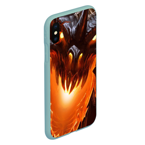Чехол для iPhone XS Max матовый с принтом Дракон Лавы, вид сбоку #3