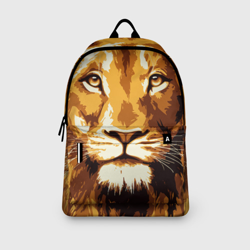 Рюкзак 3D с принтом Взгляд льва, вид сбоку #3