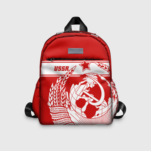Детский рюкзак 3D с принтом СССР, вид спереди #2