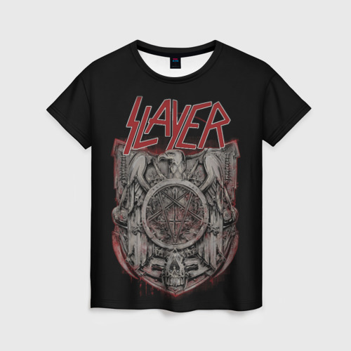 Женская футболка 3D с принтом Slayer, вид спереди #2