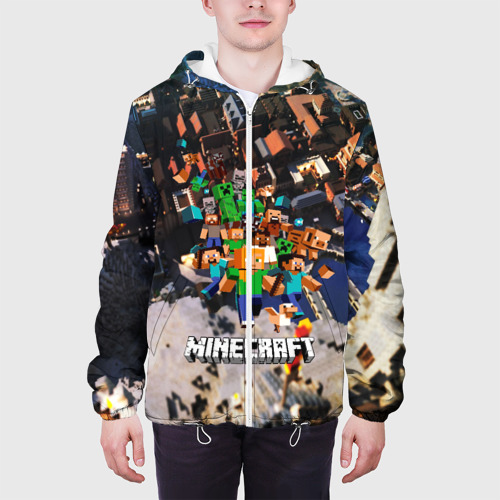 Мужская куртка 3D с принтом MINECRAFT, вид сбоку #3
