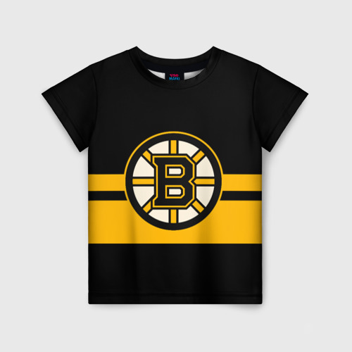 Детская футболка 3D с принтом BOSTON BRUINS NHL, вид спереди #2