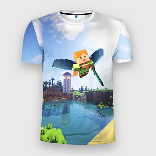 Мужская футболка 3D Slim с принтом MINECRAFT / МАЙНКРАФТ, вид спереди #2