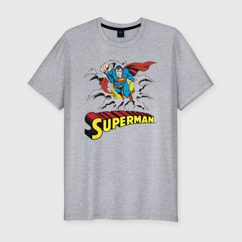 Мужская футболка премиум с принтом Superman, вид спереди #2