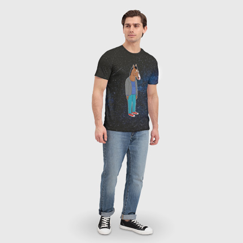 Мужская футболка 3D с принтом Galaxy BoJack, вид сбоку #3