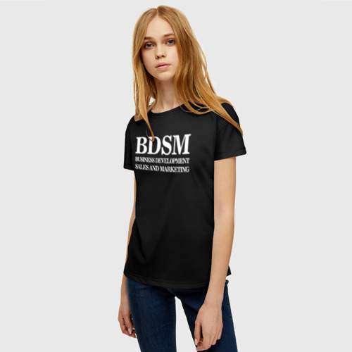 Женская 3D футболка с принтом BDSM, фото на моделе #1