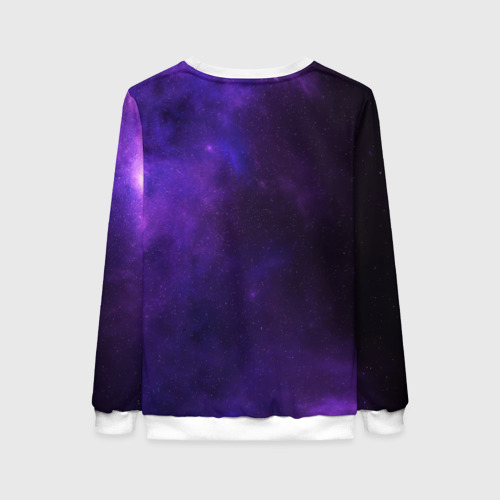 Женский свитшот 3D с принтом Фиолетовая звезда, вид сзади #1