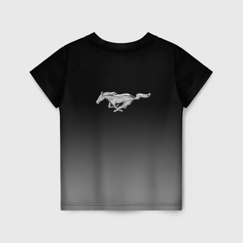 Детская футболка 3D с принтом Mustang, вид сзади #1