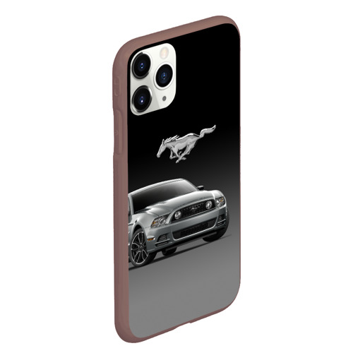 Чехол для iPhone 11 Pro Max матовый с принтом Mustang, вид сбоку #3