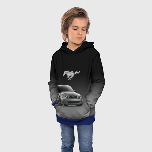 Детская толстовка 3D с принтом Mustang, фото на моделе #1