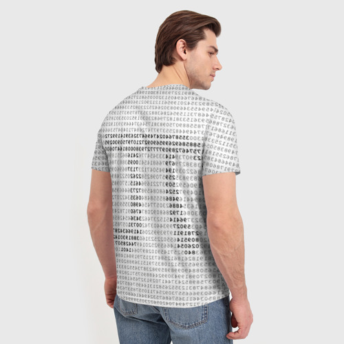 Мужская футболка 3D с принтом Число пи, вид сзади #2
