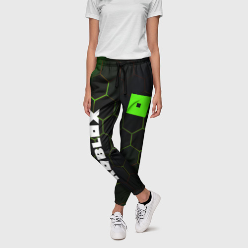 Женские брюки 3D с принтом ROBLOX / РОБЛОКС, фото на моделе #1