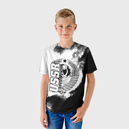 Детская футболка 3D с принтом СССР, фото на моделе #1