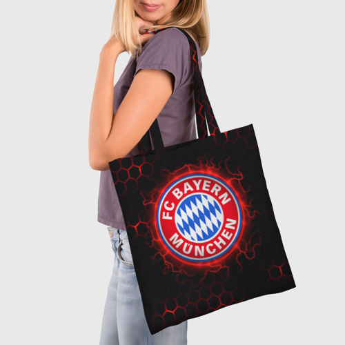 Шоппер 3D с принтом Бавария (футбольный клуб), фото на моделе #1