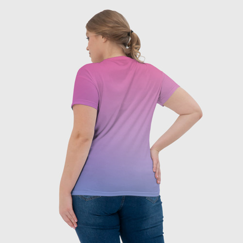Женская футболка 3D с принтом Восход солнца, вид сзади #2