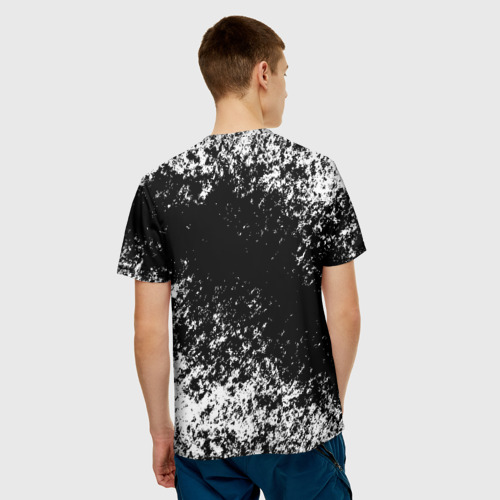 Мужская 3D футболка с принтом SKODA SPORT, вид сзади #2