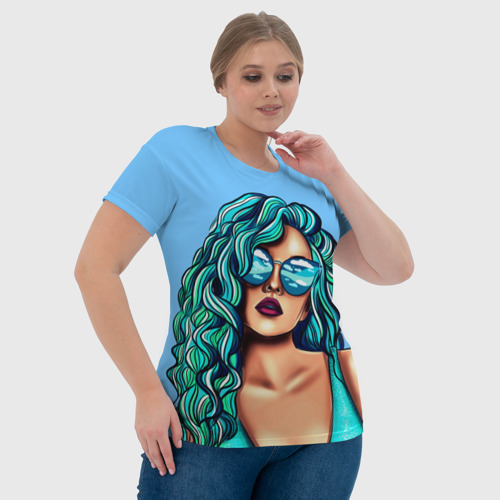 Женская футболка 3D с принтом Волна, фото #4