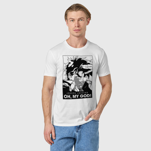 Мужская футболка хлопок с принтом JoJo Bizarre Adventure, фото на моделе #1