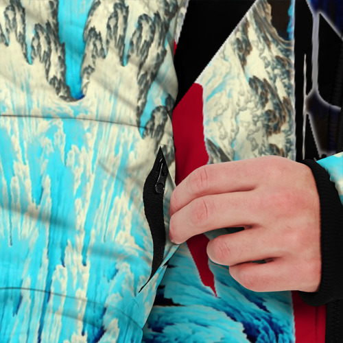 Мужская зимняя куртка 3D с принтом Ведьмак, вид сбоку #3