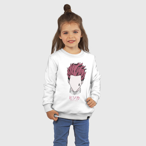 Детский свитшот хлопок с принтом Розовые волосы Hunter, фото на моделе #1
