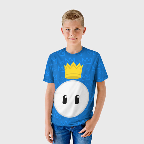 Детская футболка 3D с принтом Fall guys, фото на моделе #1