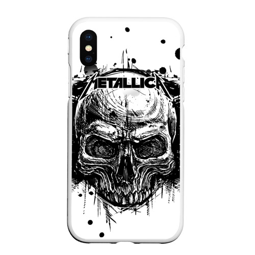 Чехол для iPhone XS Max матовый с принтом Metallica, вид спереди #2