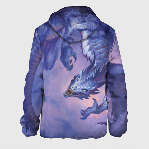 Мужская куртка 3D с принтом Дракон воды, вид сзади #1