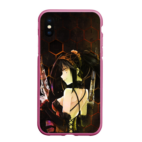 Чехол для iPhone XS Max матовый с принтом Куруми Токисаки, вид спереди #2