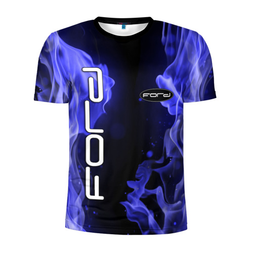 Мужская футболка 3D спортивная с принтом FORD, вид спереди #2