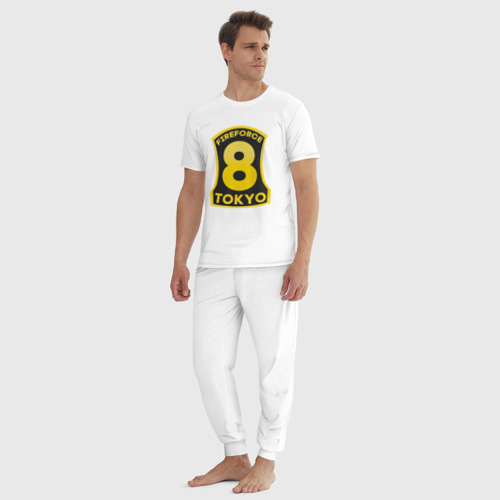Мужская пижама хлопок с принтом Логотип Пламенной Бригады, вид сбоку #3