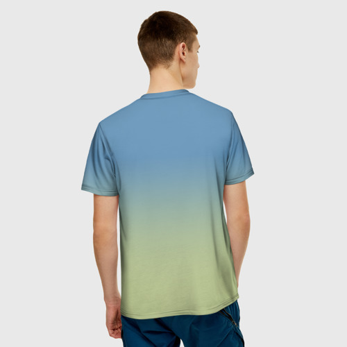 Мужская 3D футболка с принтом Взрослый Симба, вид сзади #2