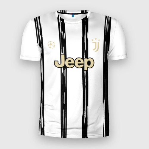 Мужская футболка 3D Slim с принтом Juventus | Home Authentic style (2021/22), вид спереди #2