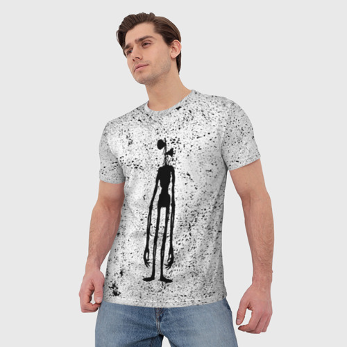 Мужская футболка 3D с принтом Сиреноголовый, фото на моделе #1