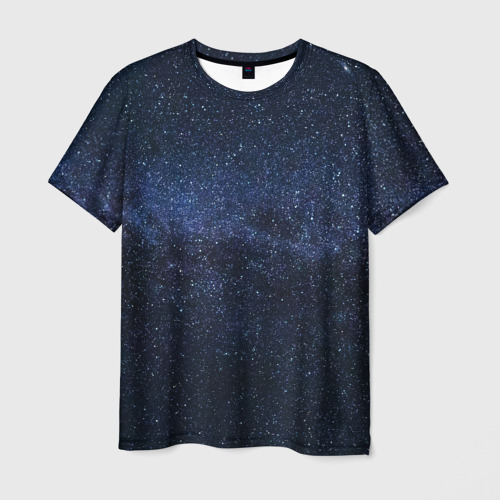 Мужская футболка 3D с принтом Звездное небо, вид спереди #2