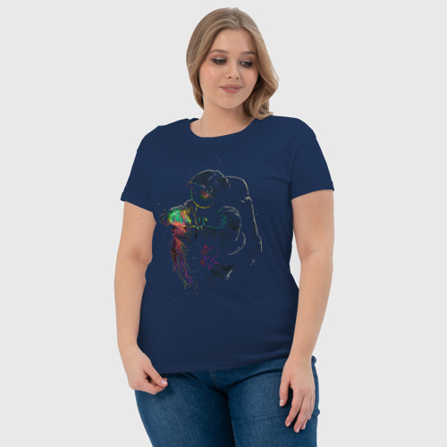 Женская футболка хлопок с принтом Глубокий космос, фото #4