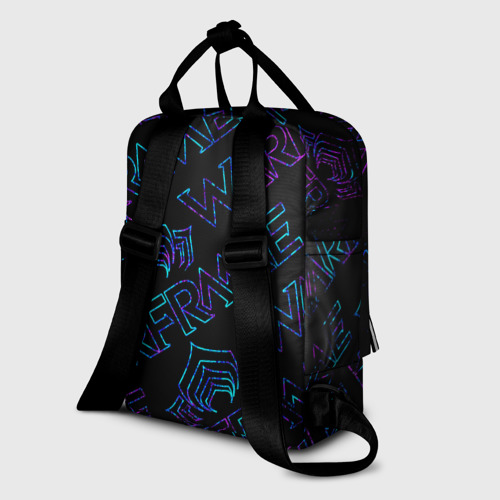 Женский рюкзак 3D с принтом WARFRAME / ВАРФРЕЙМ, вид сзади #1