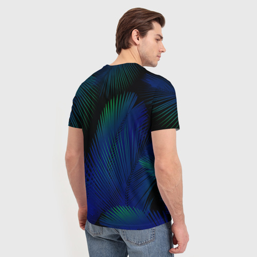 Мужская футболка 3D с принтом Носорог, вид сзади #2