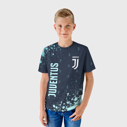 Детская футболка 3D с принтом Juventus Ювентус, фото на моделе #1