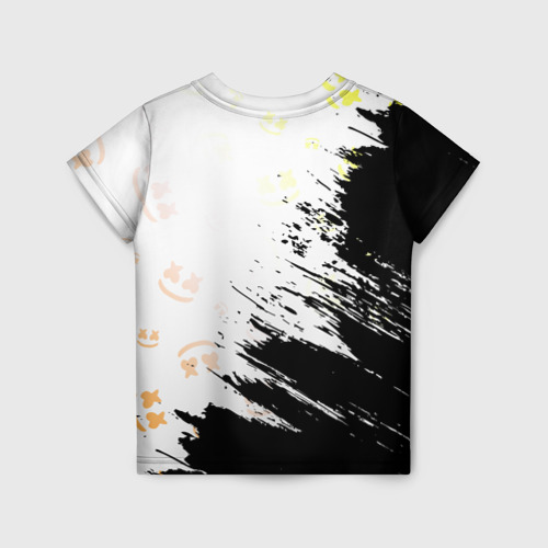 Детская 3D футболка с принтом MARSHMELLO / МАРШМЕЛЛОУ, вид сзади #1