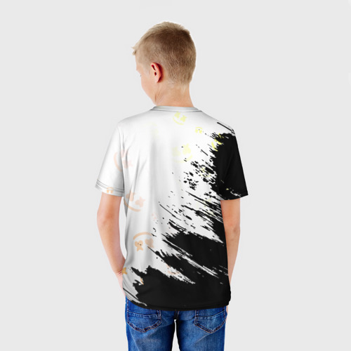 Детская 3D футболка с принтом MARSHMELLO / МАРШМЕЛЛОУ, вид сзади #2