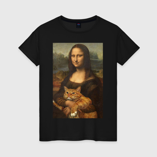 Женская футболка Моно Лиза с котом
