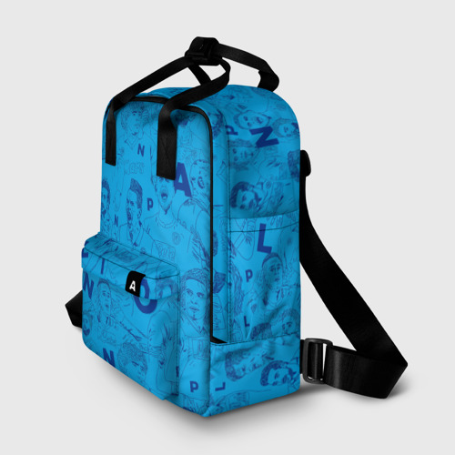 Женский рюкзак 3D с принтом Наполи Блю, фото на моделе #1
