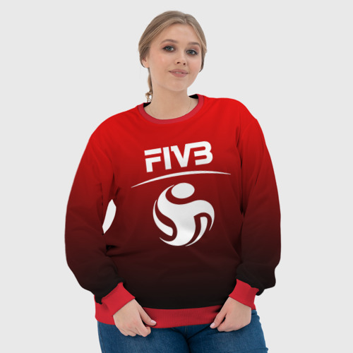 Женский свитшот 3D с принтом FIVB ВОЛЕЙБОЛ, фото #4