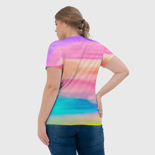 Женская футболка 3D с принтом Ульяна, вид сзади #2