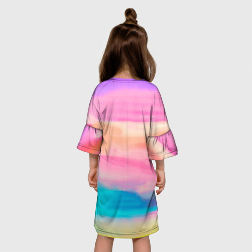 Детское платье 3D с принтом Ульяна, вид сзади #2