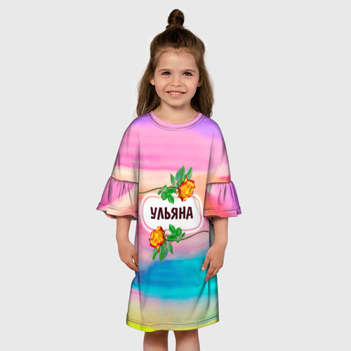Детское платье 3D с принтом Ульяна, вид сбоку #3